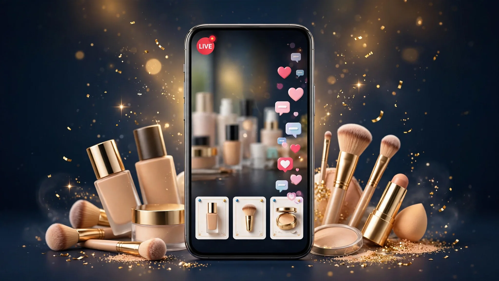 Fenty Beauty TikTok Shop LIVE with Rihanna — live shopping broadcast concept